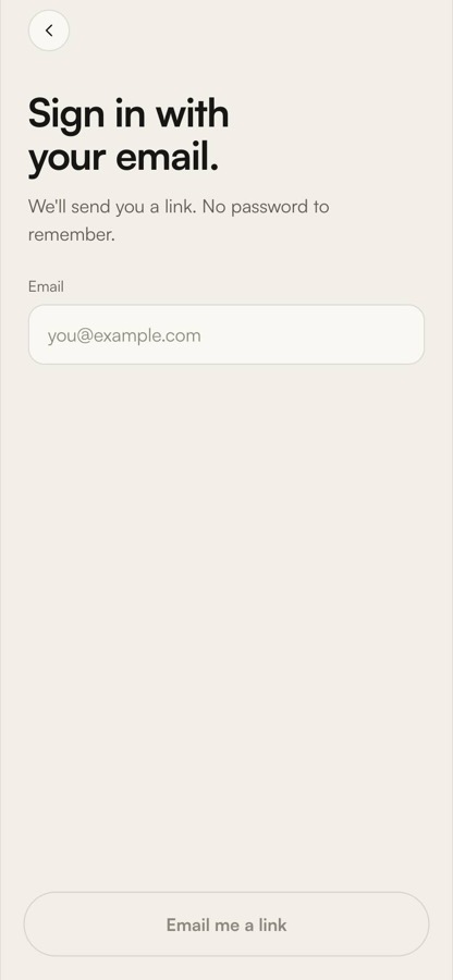 Sign in with your email